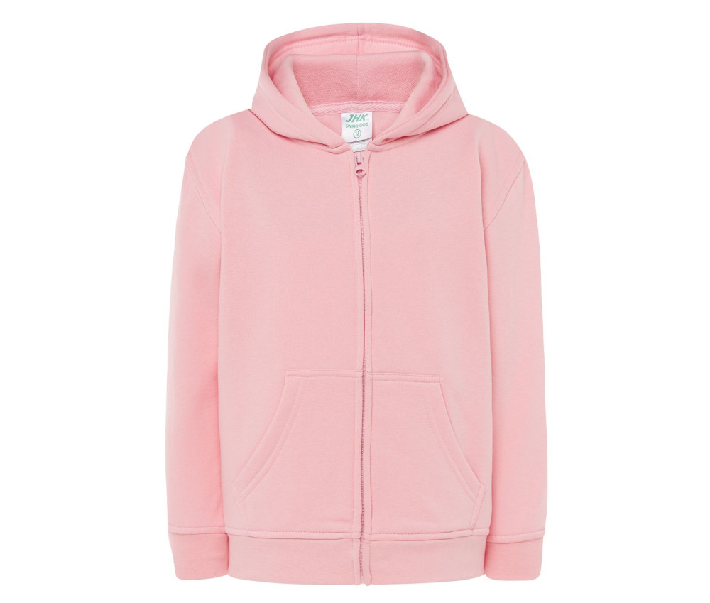 Sweat capuche zippé enfant JK290K Pink - face